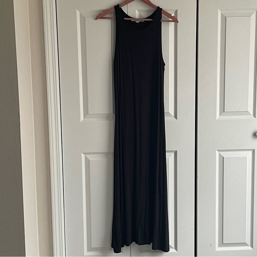 LOFT Black Sleeveless Maxi Dress